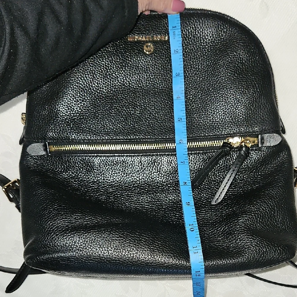 Michael Kors Dallas Black Pebble Leather Backpack